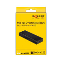 Externes USB Type-C™ Combo Gehäuse für M.2 NVMe PCIe oder SATA SSD