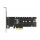 PCI Express x4 Karte zu 1 x intern NVMe M.2 Key M mit Kühlkörper und RGB LED Beleuchtung - Low Profile Formfaktor