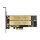 PCI Express x4 Karte > 1 x intern M.2 Key B + 1 x intern NVMe M.2 Key M - Low Profile Formfaktor