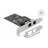 PCI Express x2 Netzwerkkarte 2,5 Gigabit LAN 2 x RJ45 RTL8125