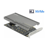 PCI Express x16 Karte zu 4 x intern NVMe M.2 Key M