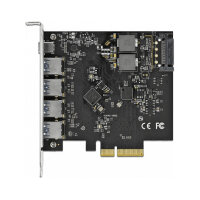 PCI Express x4 Karte zu 1 x USB Type-C™ + 4 x USB Typ-A - SuperSpeed USB 10 Gbps