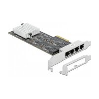 PCI Express x4 Netzwerkkarte 2,5 Gigabit LAN 4 x RJ45 RTL8125