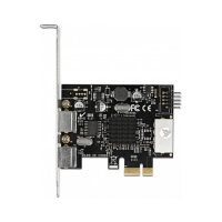 PCI Express x1 Karte zu 2 x PS/2 und USB Pfostenstecker - Low Profile Formfaktor