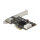 PCI Express x1 Karte zu 2 x PS/2 und USB Pfostenstecker - Low Profile Formfaktor