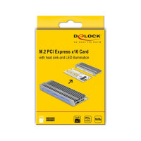 PCI Express x16 (x4 / x8) Karte zu 1 x NVMe M.2 Key M mit LED Beleuchtung