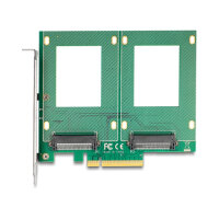 PCI Express 4.0 x8 Karte zu 2 x intern U.2 NVMe SFF-8639...
