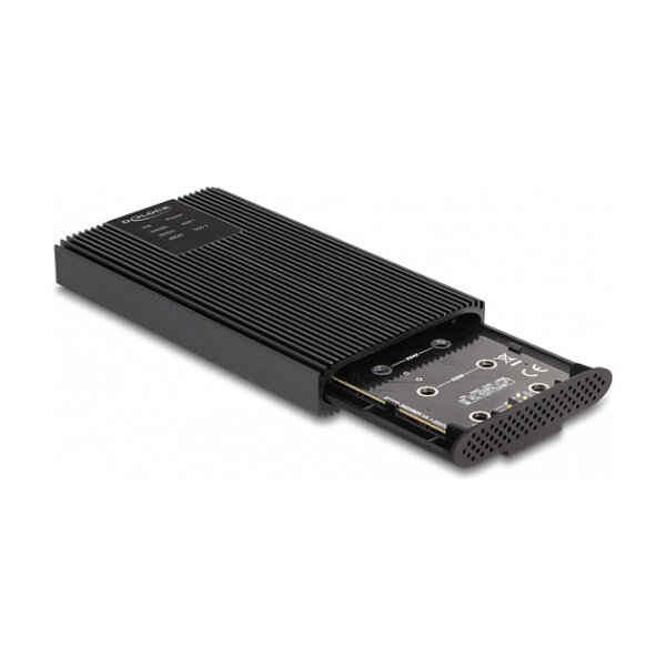 Externes Gehäuse USB 20 Gbps für 2 x M.2 NVMe PCIe SSD mit USB Type-C™ Buchse und RAID - werkzeugfrei