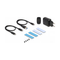 Externes Gehäuse USB 20 Gbps für 2 x M.2 NVMe PCIe SSD mit USB Type-C™ Buchse und RAID - werkzeugfrei