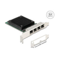 PCI Express x4 Netzwerkkarte 2,5 Gigabit LAN 4 x RJ45 RTL8125
