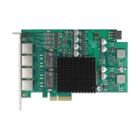 PCI Express x4 Netzwerkkarte Gigabit LAN 4 x RJ45 mit PoE+ i350
