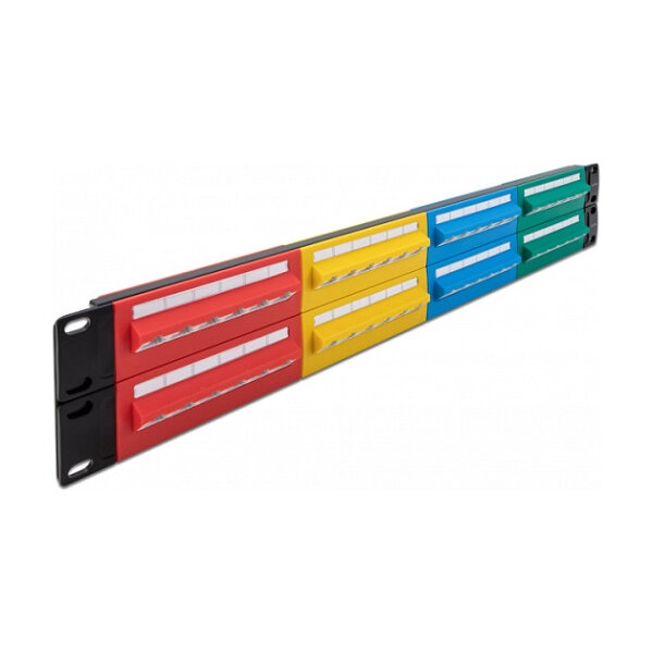 Delock 19? Patchpanel 48 Port Cat.5e 2 HE farbig