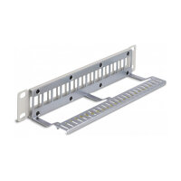 Delock 10? Keystone Patchpanel 12 Port mit Entlastungsschiene 1 HE grau