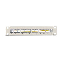 Delock 10? Keystone Patchpanel 12 Port mit Entlastungsschiene 1 HE grau