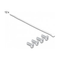 Delock 10? Keystone Patchpanel 12 Port mit Entlastungsschiene 1 HE grau