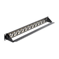 Delock 19? Keystone Patchpanel 24 Port abgestuft schwarz