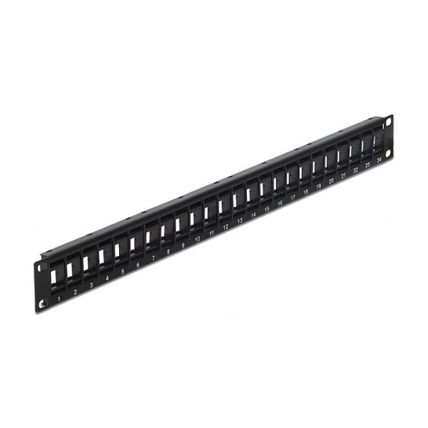 Delock 19? Keystone Patchpanel 24 Port drehbar schwarz
