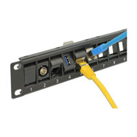 Delock 19? Keystone Patchpanel 24 Port drehbar schwarz