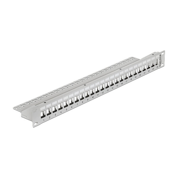 Delock 19? Keystone Patchpanel 24 Port grau