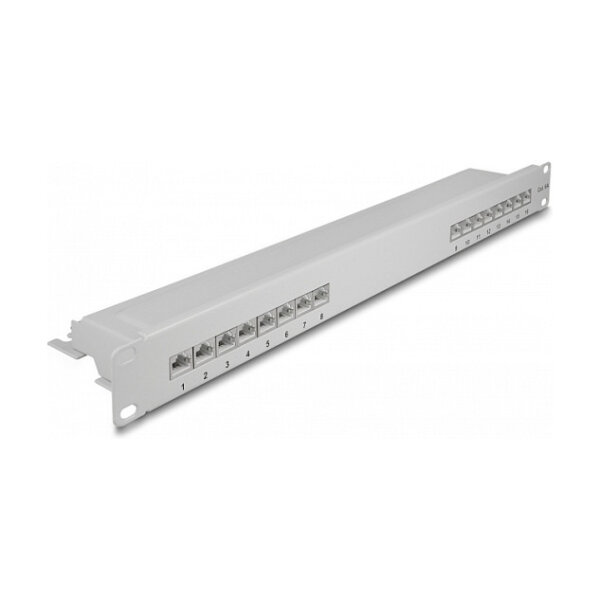 Delock 19? Patchpanel 16 Port Cat.6A 1 HE grau