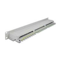 Delock 19? Patchpanel 16 Port Cat.6A 1 HE grau