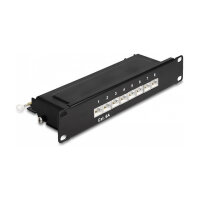 Delock 10? Patchpanel 8 Port Cat.6A 1 HE schwarz