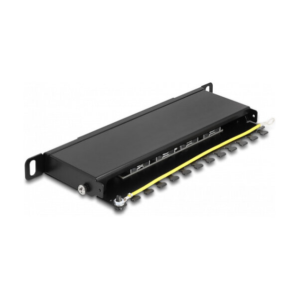 Delock 10? Patchpanel 8 Port Cat.6A 0,5 HE schwarz