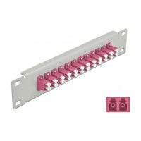 Delock 10? LWL Patchpanel 12 Port LC Duplex violett 1 HE...