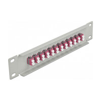 Delock 10? LWL Patchpanel 12 Port LC Duplex violett 1 HE...