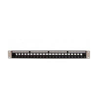 Delock 19? Keystone Patchpanel 24 Port mit Entlastungsschiene schwarz