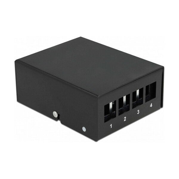 Delock Keystone Patchpanel 4 Port schwarz