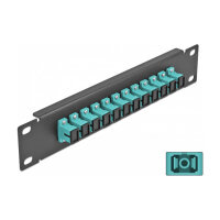 Delock 10? LWL Patchpanel 12 Port SC Simplex aqua 1 HE...