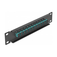 Delock 10? LWL Patchpanel 12 Port SC Simplex aqua 1 HE...