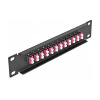 Delock 10? LWL Patchpanel 12 Port LC Duplex violett 1 HE...