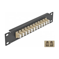 Delock 10? LWL Patchpanel 12 Port LC Duplex beige 1 HE...