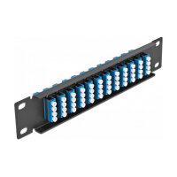 Delock 10? LWL Patchpanel 12 Port LC Quad blau 1 HE schwarz