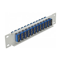 Delock 10? LWL Patchpanel 12 Port SC Duplex blau 1 HE grau
