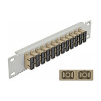 Delock 10? LWL Patchpanel 12 Port SC Duplex beige 1 HE grau