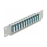 Delock 10? LWL Patchpanel 12 Port LC Quad aqua 1 HE grau