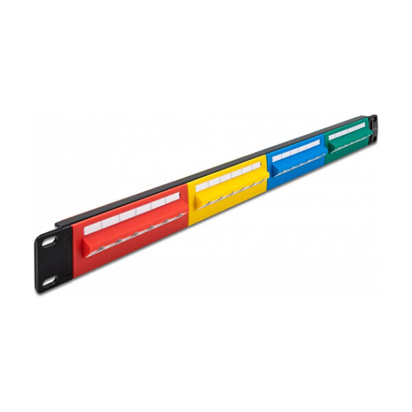 Delock 19? Patchpanel 24 Port Cat.5e 1 HE farbig