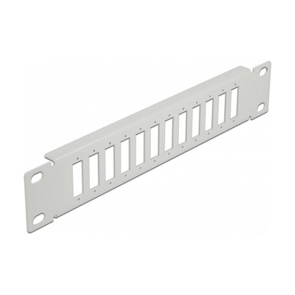 Delock 10? LWL Patchpanel 12 Port für SC Duplex / LC Quad 1 HE grau