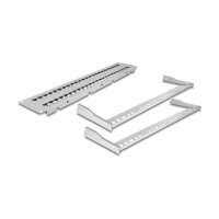 Delock 19? Keystone Patchpanel 48 Port mit Entlastungsschienen 2 HE grau