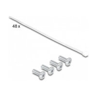 Delock 19? Keystone Patchpanel 48 Port mit Entlastungsschienen 2 HE schwarz