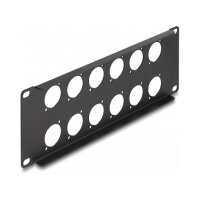 Delock D-Typ 10? Patchpanel 12 Port 2 HE schwarz