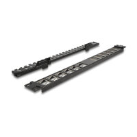Delock 19? Keystone Patchpanel 24 Port gewinkelt mit Entlastungsschiene schwarz