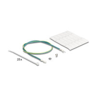 Delock 19? Keystone Patchpanel 24 Port gewinkelt mit Entlastungsschiene schwarz