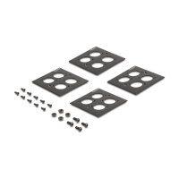 Delock D-Typ 19? Patchpanel mit 4 D-Typ Platten 86 x 86 mm und 4 Ports 2 HE schwarz