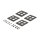 Delock D-Typ 19? Patchpanel mit 4 D-Typ Platten 86 x 86 mm und 4 Ports 2 HE schwarz