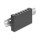 Delock Mini Desktop Patchpanel RJ45 Buchse 6 Port Cat.6A geschirmt schwarz - zur Montage an Tisch, Wand oder Hutschiene