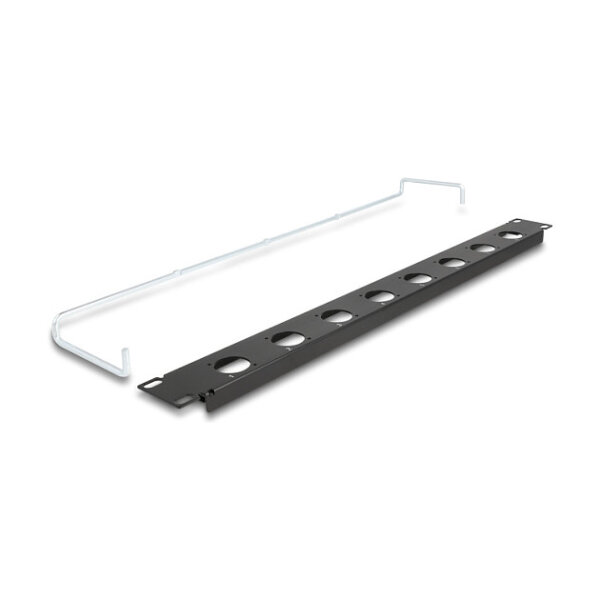 Delock 19? D-Typ Patchpanel mit Entlastungsschiene 8 Port 1 HE schwarz